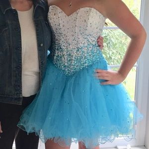 Blue and White Prom/Homecoming Dress
